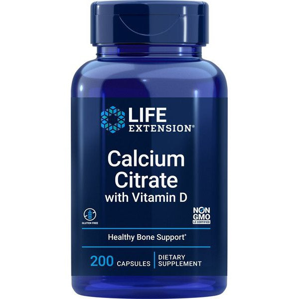 Life Extension Calcium Citrate with Vitamin D - 200 vcaps