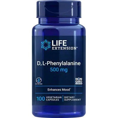 Life Extension D L-Phenylalanine, 500mg - 100 vcaps
