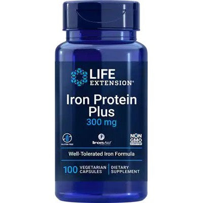 Life Extension Iron Protein Plus, 300mg - 100 vcaps