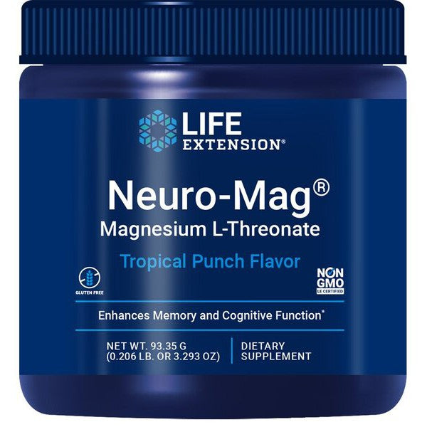 Life Extension Neuro-Mag Magnesium L-Threonate, Tropical Punch - 93g