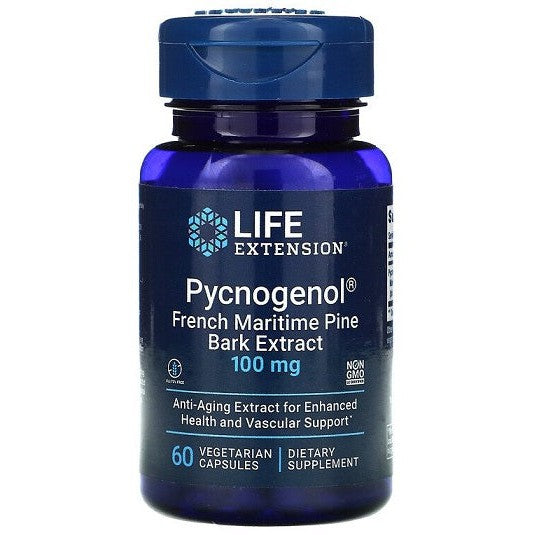Life Extension Pycnogenol French Maritime Pine Bark Extract, 100mg - 60 vcaps
