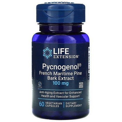 Life Extension Pycnogenol French Maritime Pine Bark Extract, 100mg - 60 vcaps