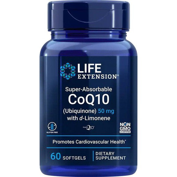 Life Extension Super-Absorbable CoQ10 (Ubiquinone) with d-Limonene, 100mg - 60 softgels