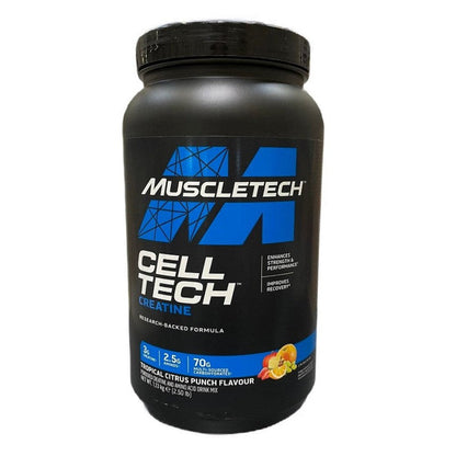 MuscleTech Cell-Tech Creatine, Tropical Citrus Punch (New Formula) - 1130g