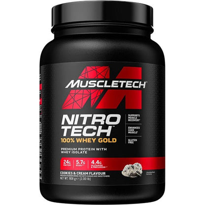 MuscleTech Nitro-Tech 100% Whey Gold, Cookies & Cream (EAN 631656260076) - 908g