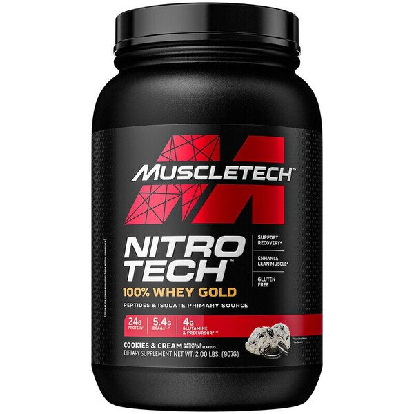 MuscleTech Nitro-Tech 100% Whey Gold, Cookies & Cream (EAN 631656710441) - 907g