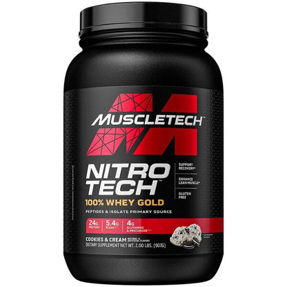 MuscleTech Nitro-Tech 100% Whey Gold, Cookies & Cream (EAN 631656710441) - 907g