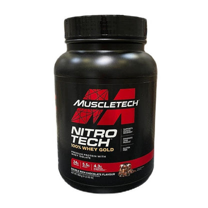 MuscleTech Nitro-Tech 100% Whey Gold, Double Rich Chocolate - 908g