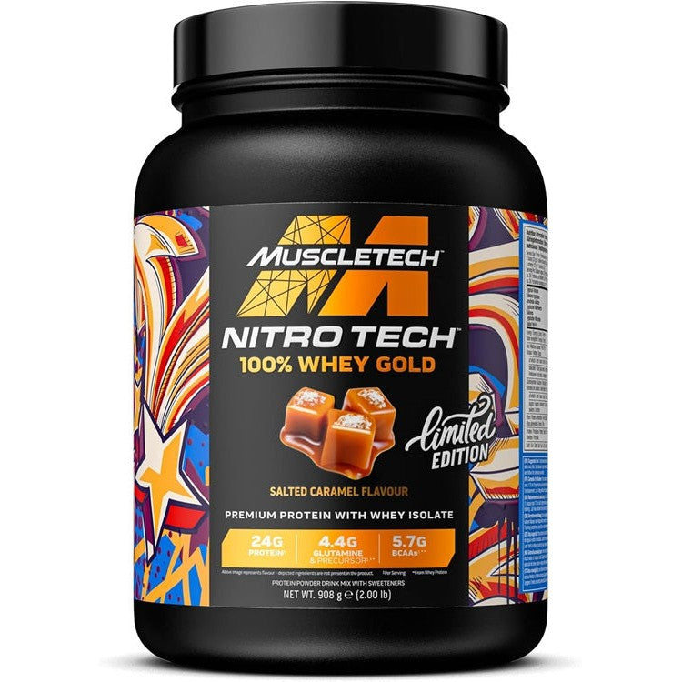MuscleTech Nitro-Tech 100% Whey Gold, Salted Caramel - 908g