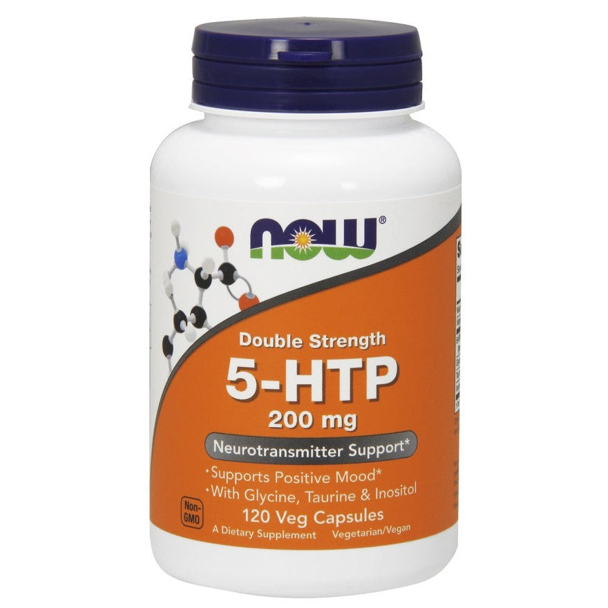 NOW Foods 5-HTP with Glycine Taurine & Inositol, 200mg - 120 vcaps