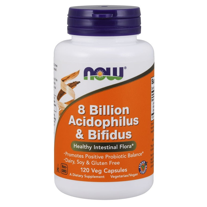 NOW Foods 8 Billion Acidophilus & Bifidus - 120 vcaps