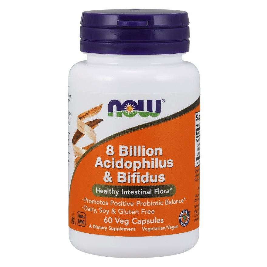 NOW Foods 8 Billion Acidophilus & Bifidus - 60 vcaps