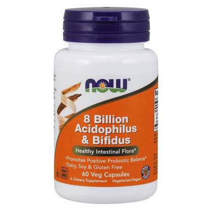 NOW Foods 8 Billion Acidophilus & Bifidus - 60 vcaps