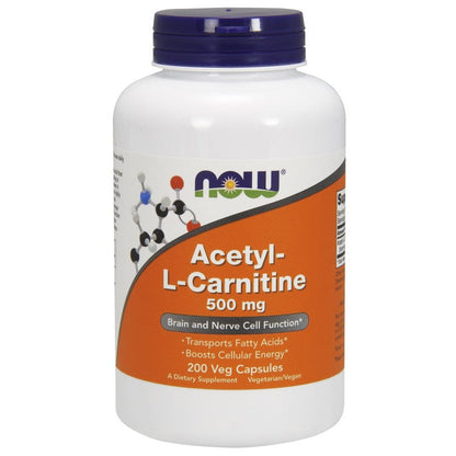 NOW Foods Acetyl-L-Carnitine, 500mg - 200 vcaps