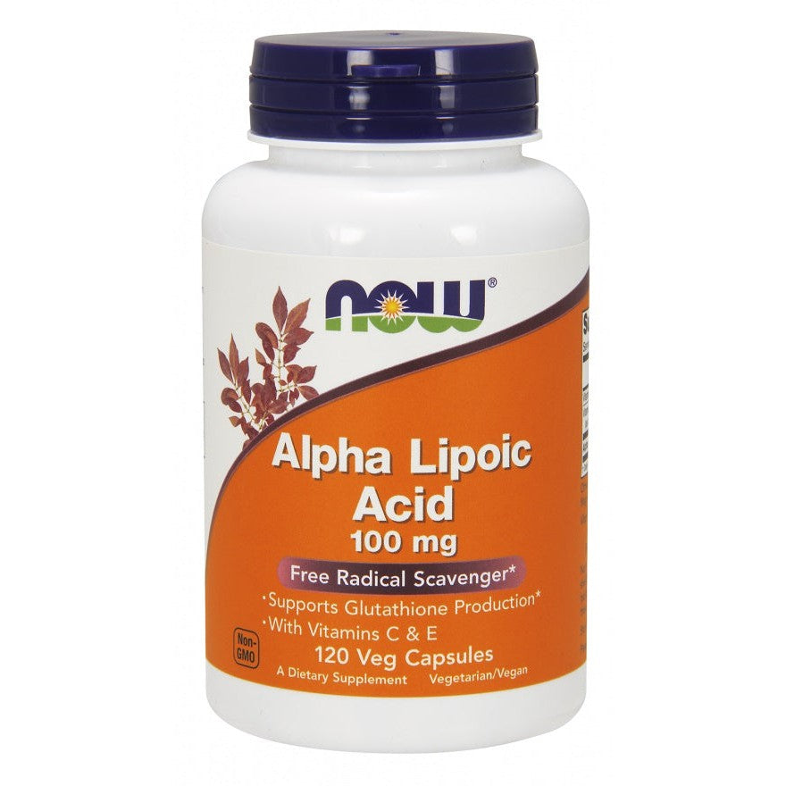 NOW Foods Alpha Lipoic Acid with Vitamins C & E, 100mg - 120 vcaps