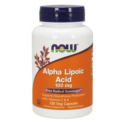 NOW Foods Alpha Lipoic Acid with Vitamins C & E, 100mg - 120 vcaps