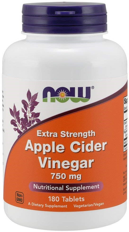 NOW Foods Apple Cider Vinegar, 750mg Extra Strength - 180 tabs