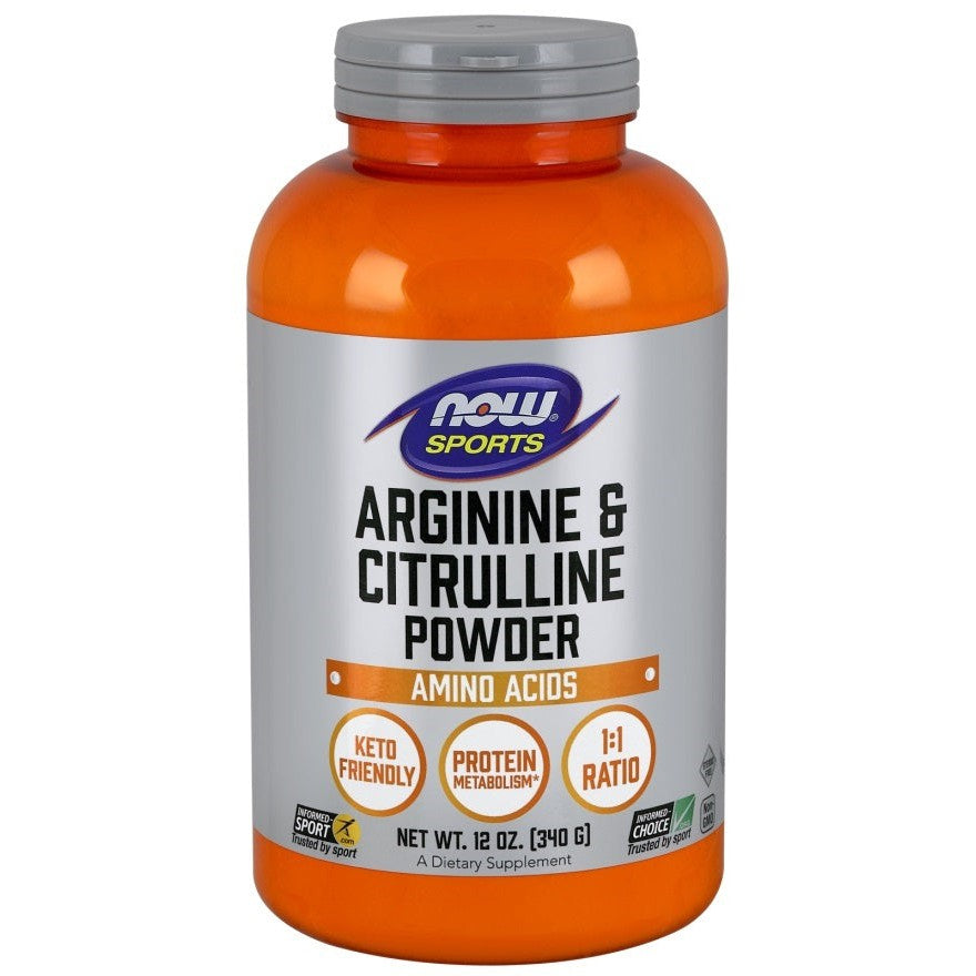 NOW Foods Arginine & Citrulline, Powder - 340g