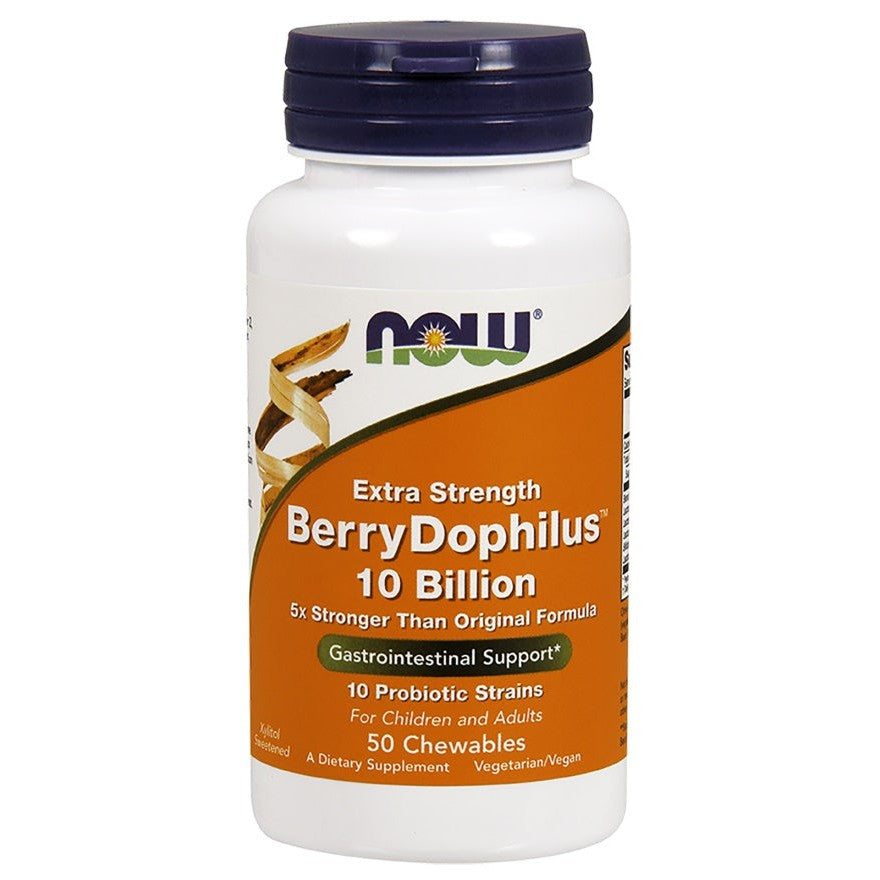 NOW Foods BerryDophilus, 10 Billion (Extra Strength) - 50 chewables