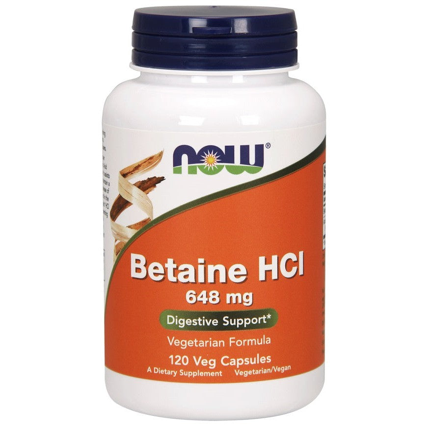 NOW Foods Betaine HCl, 648mg - 120 vcaps