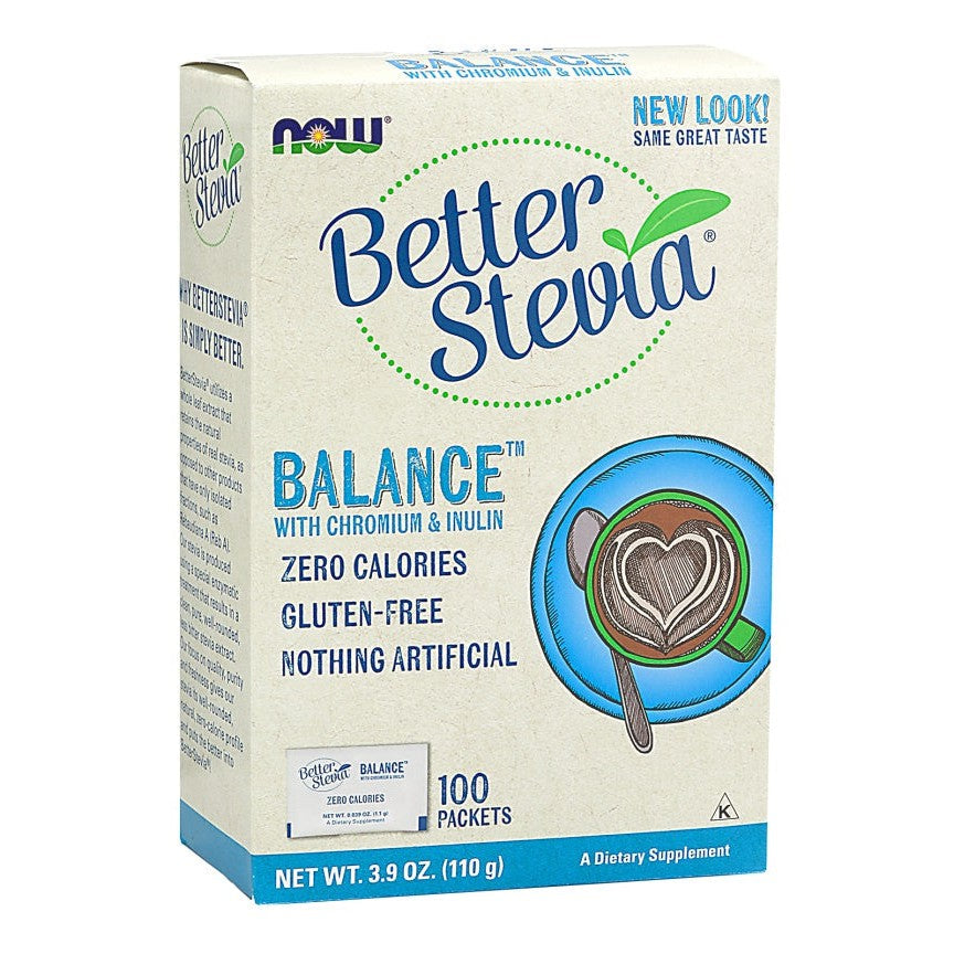 NOW Foods Better Stevia Balance with Chromium & Inulin - 100 packets