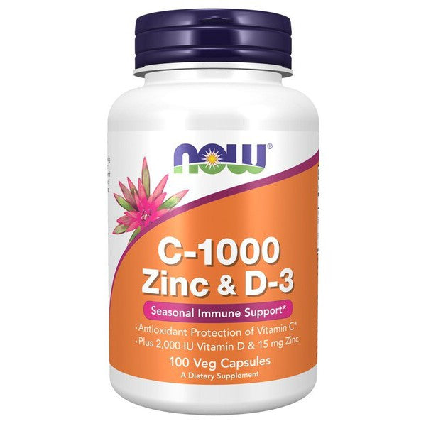 NOW Foods C-1000 Zinc & D-3 - 100 vcaps
