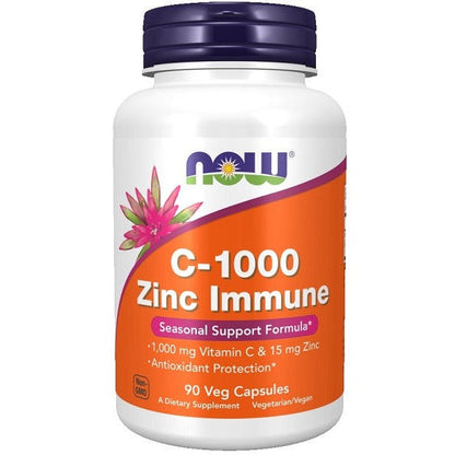 NOW Foods C-1000 Zinc Immune - 90 vcaps