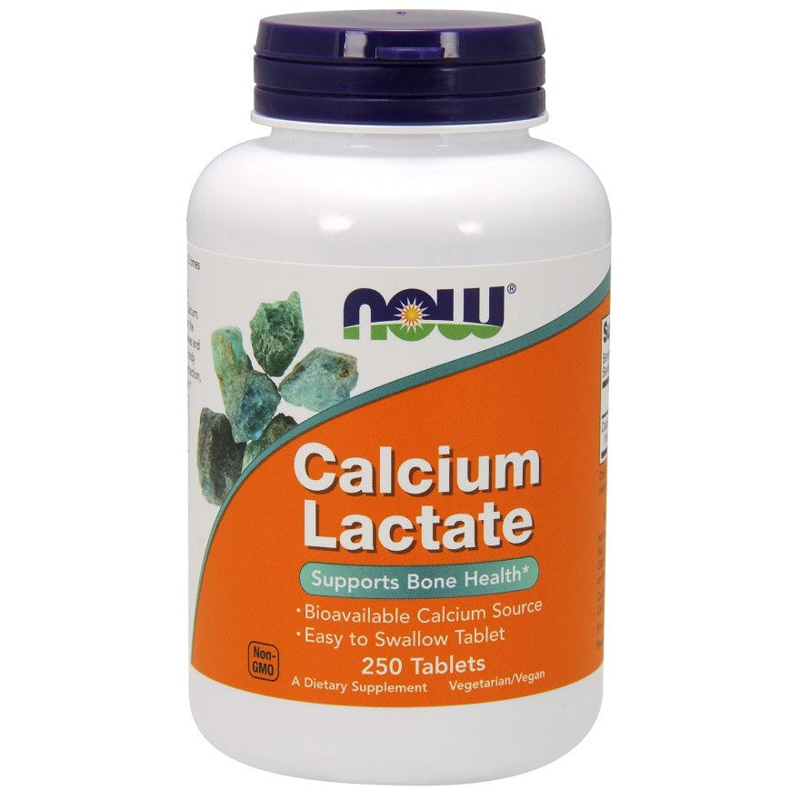 NOW Foods Calcium Lactate - 250 tablets