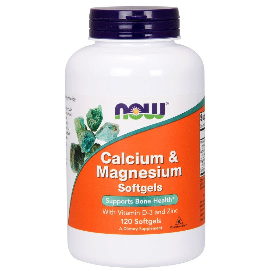 NOW Foods Calcium & Magnesium with Vit D and Zinc - 120 softgels
