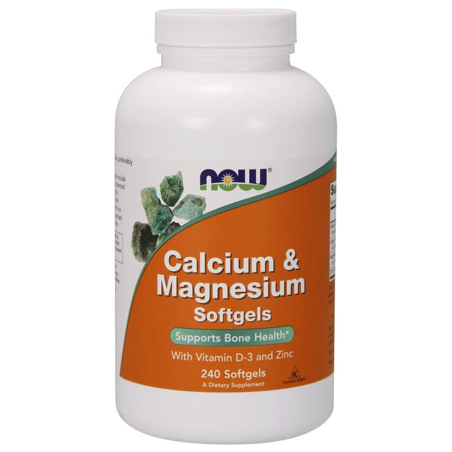 NOW Foods Calcium & Magnesium with Vit D and Zinc - 240 Softgels