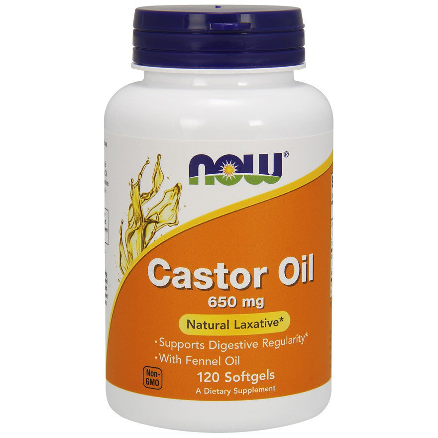 NOW Foods Castor Oil, 650mg - 120 softgels
