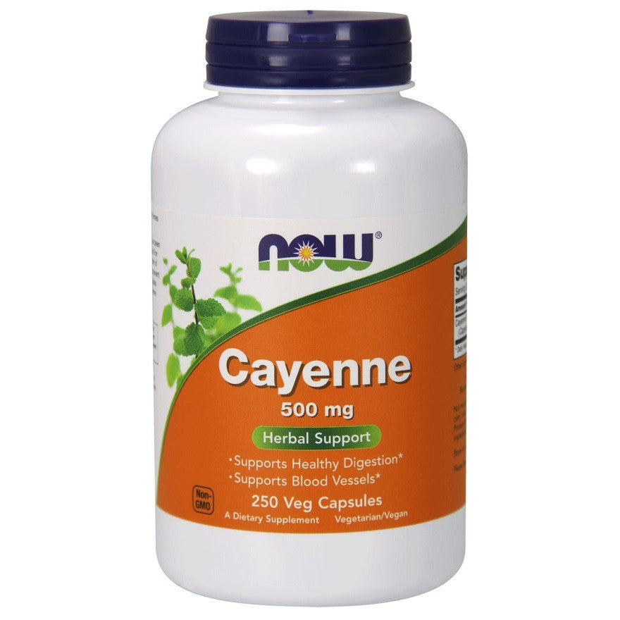 NOW Foods Cayenne, 500mg - 250 vcaps