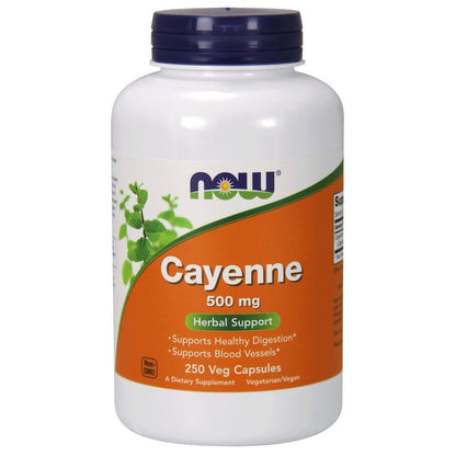 NOW Foods Cayenne, 500mg - 250 vcaps