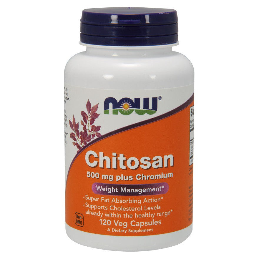 NOW Foods Chitosan, 500mg Plus Chromium - 120 vcaps