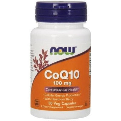 NOW Foods CoQ10 with Hawthorn Berry, 100mg - 30 vcaps
