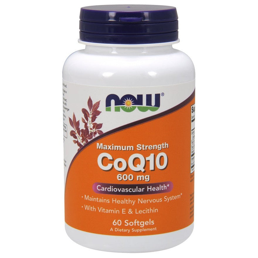 NOW Foods CoQ10 with Lecithin & Vitamin E, 600mg - 60 softgels