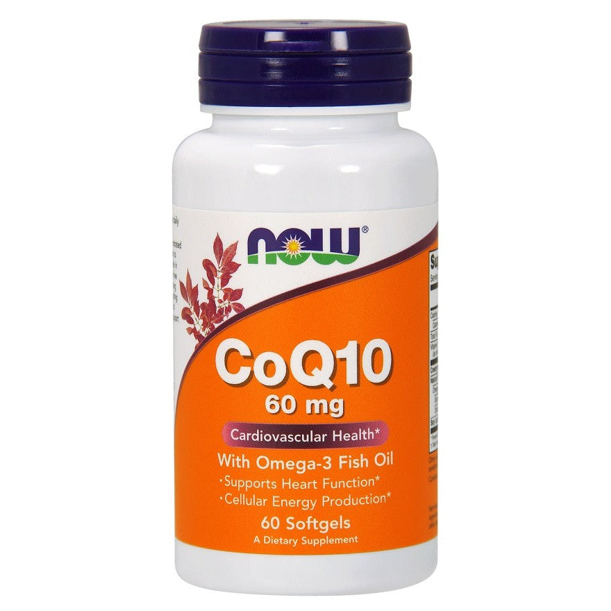 NOW Foods CoQ10 with Omega-3, 60mg - 60 softgels
