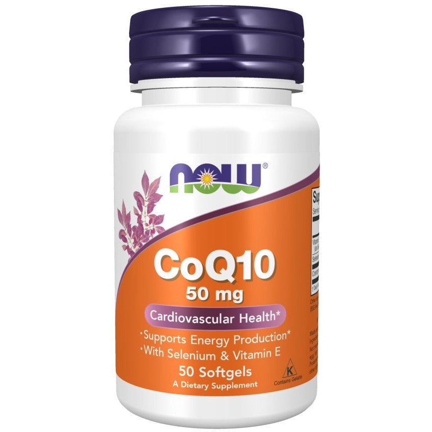 NOW Foods CoQ10 with Selenium & Vitamin E, 50mg - 50 softgels