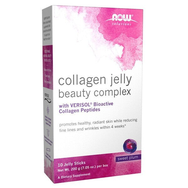 NOW Foods Collagen Jelly Beauty Complex, Sweet Plum - 10 jelly sticks