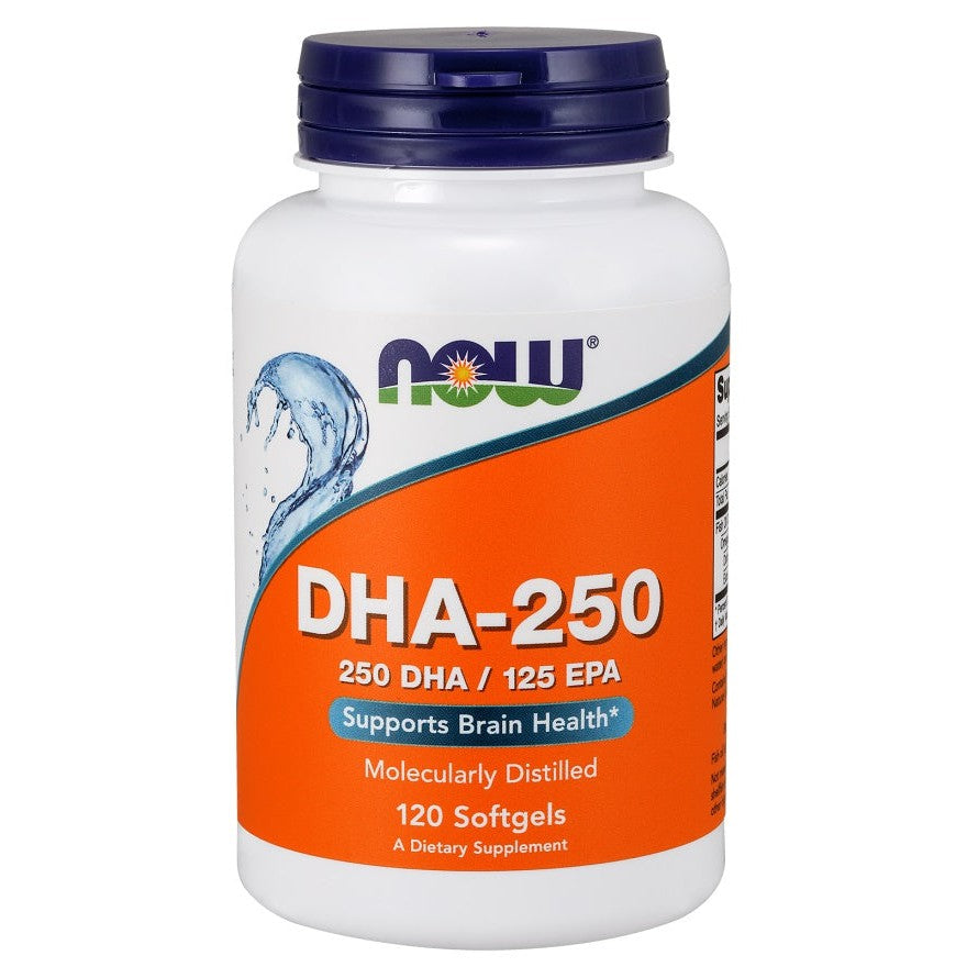 NOW Foods DHA-250, 250 DHA / 125 EPA - 120 softgels
