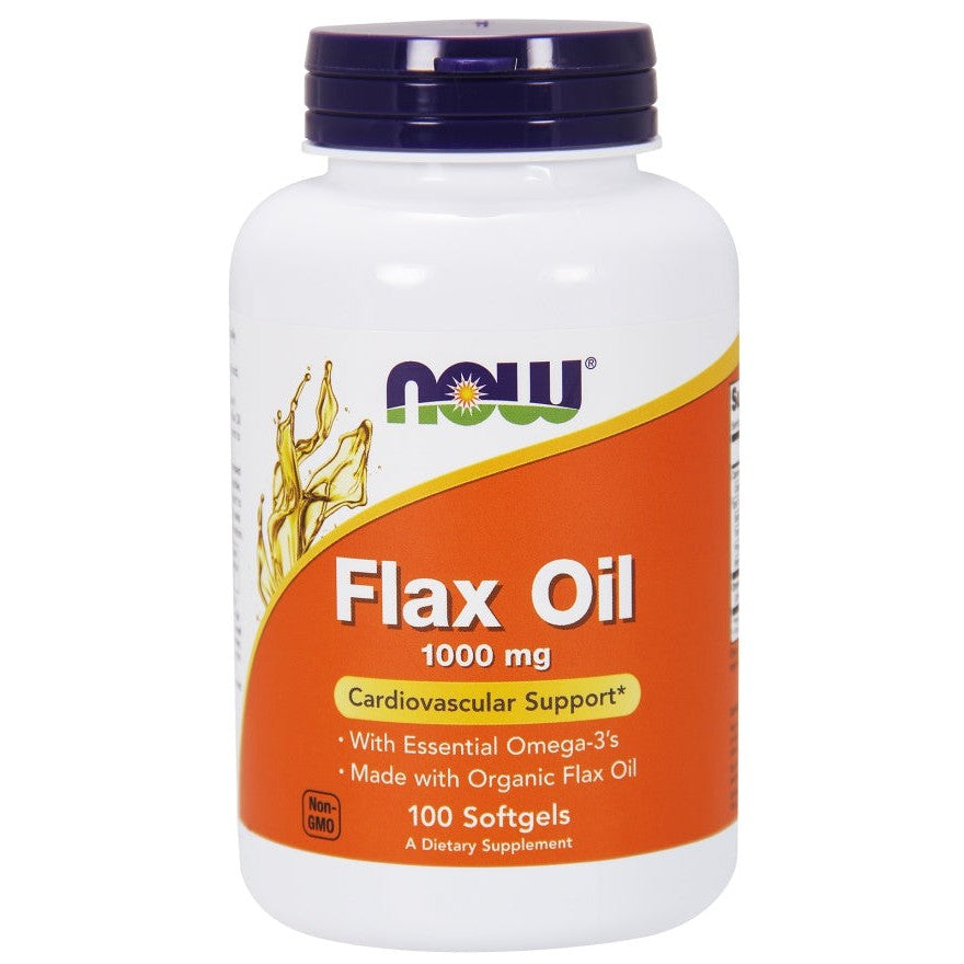 NOW Foods Flax Oil, 1000mg - 100 softgels