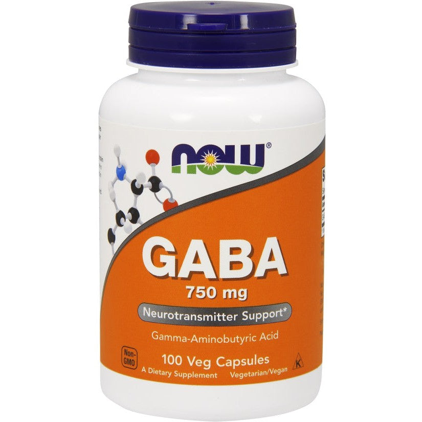 NOW Foods GABA, 750mg - 100 vcaps