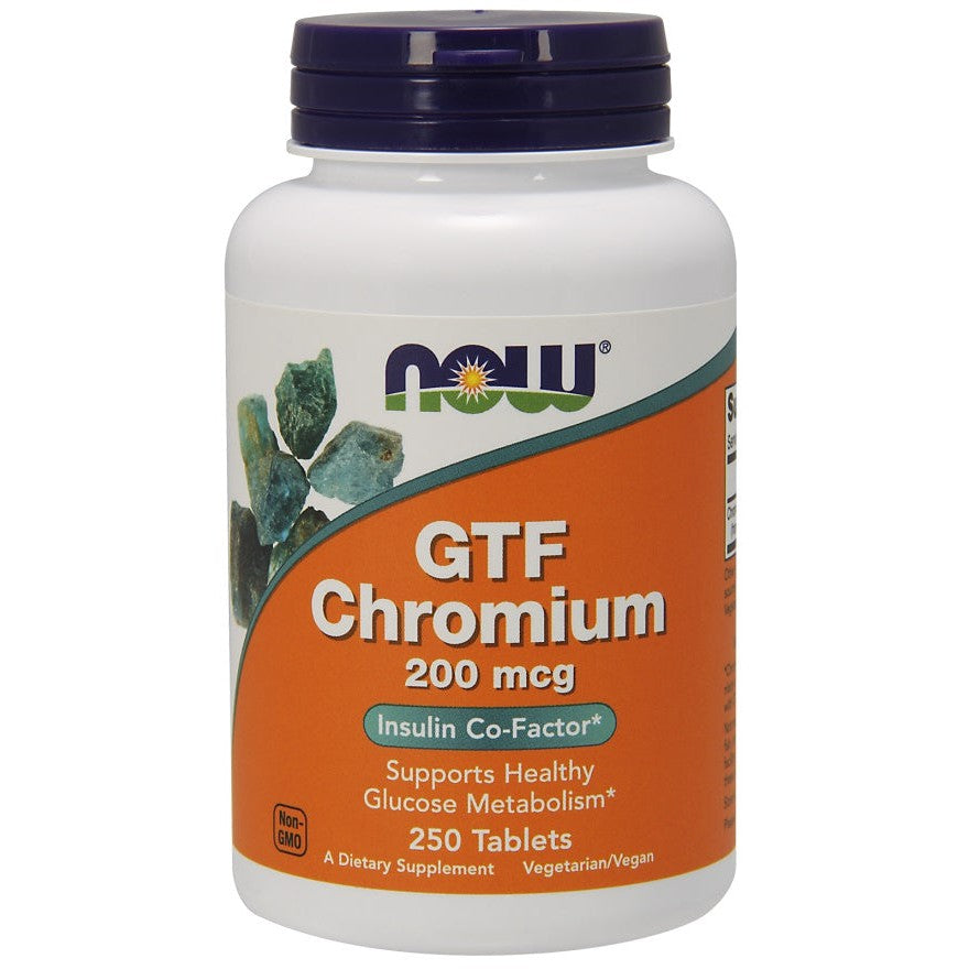 NOW Foods GTF Chromium, 200mcg - 250 tablets