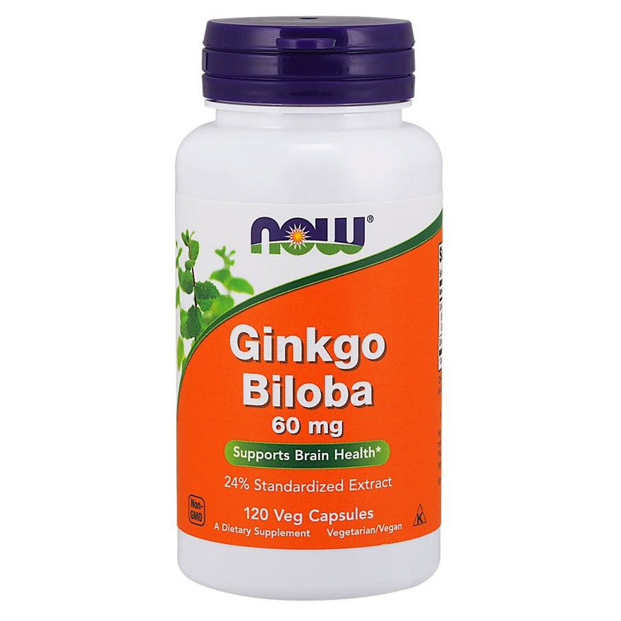 NOW Foods Ginkgo Biloba, 60mg - 120 vcaps