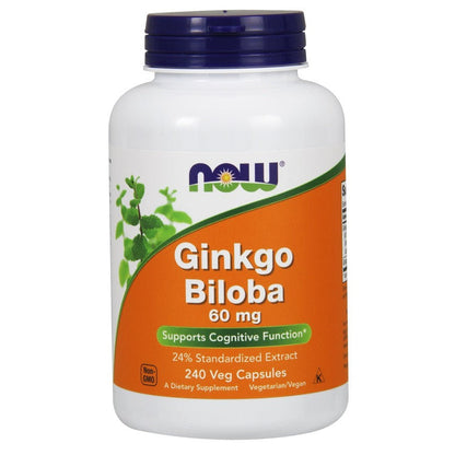 NOW Foods Ginkgo Biloba, 60mg - 240 vcaps