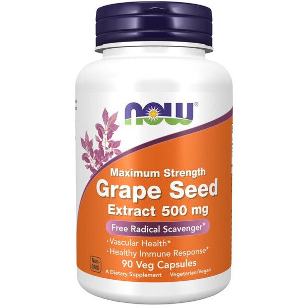 NOW Foods Grape Seed Extract, 500mg Maximum Strength - 90 vcaps