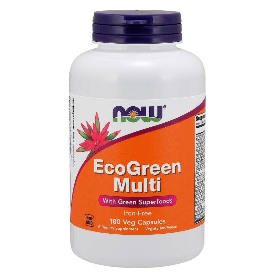 NOW Foods Green Multi, Iron Free - 180 vcaps