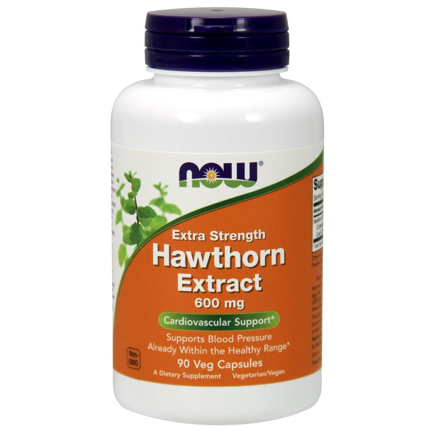 NOW Foods Hawthorn Extract, 600mg Extra Strength - 90 vcaps