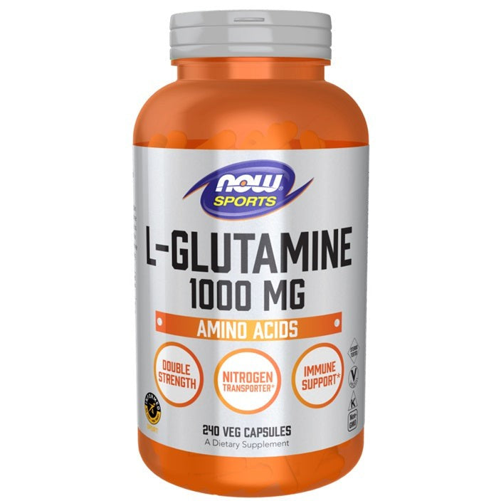 NOW Foods L-Glutamine, 1000mg - 240 vcaps