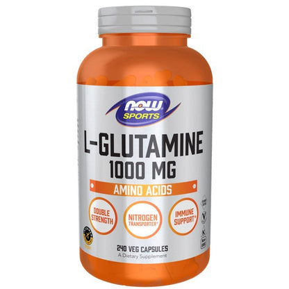 NOW Foods L-Glutamine, 1000mg - 240 vcaps
